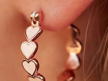 Heart Shape Small Hook Earrings on Sale