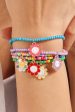 Smiley Flower Beaded Bracelet For Cheap