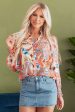 Leighton Floral Buttoned Loose Shirt. Sale