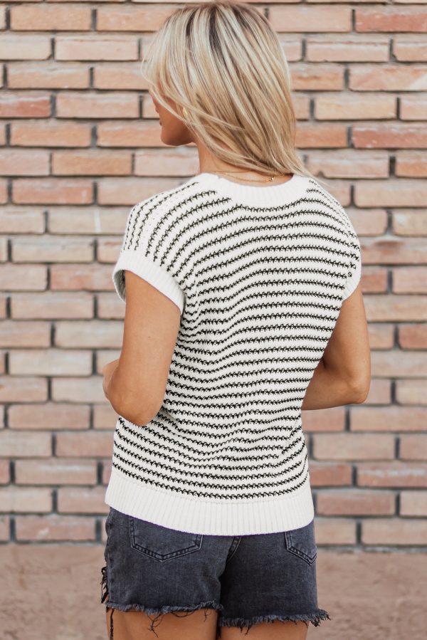 Simone Loose Fit Knitted Sweater Vest Supply