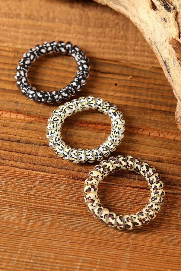 3PCS Leopard Printed Telephone Wire Hair Loop Online Hot Sale