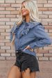 Trinity Denim Ruffled Casual Top Sale