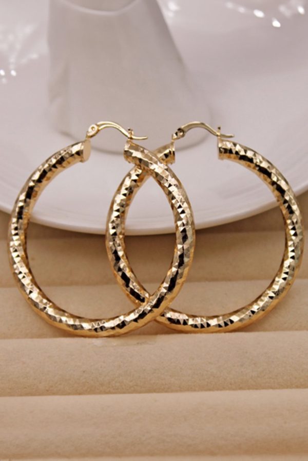 Diamond Cut Hoop Earrings For Cheap