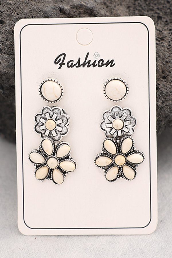 3 Piece Set Western Stud Earrings For Discount