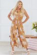 Laura Sleeveless Button up Wide Leg Loose Jumpsuit Hot on Sale