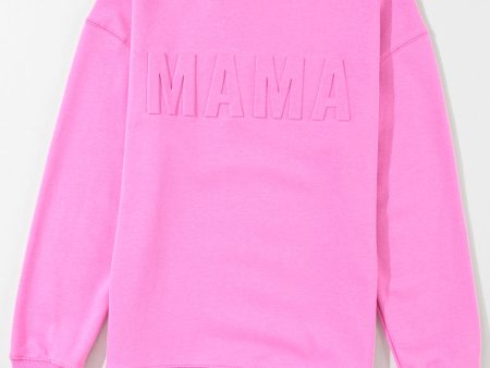 Vera MAMA Letter Embossed Casual Sweatshirt Online Hot Sale