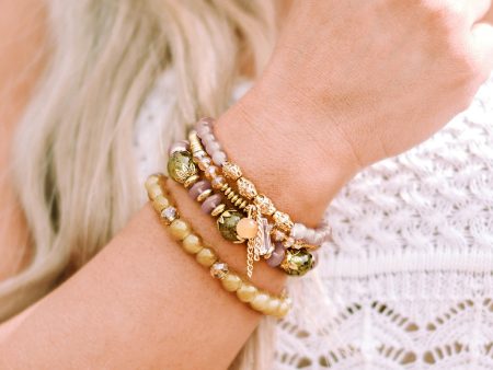 Brown Bohemian Crystal Pendant Tassel Bracelet Online now