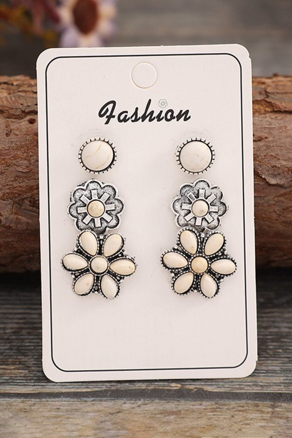 3 Piece Set Western Stud Earrings For Discount