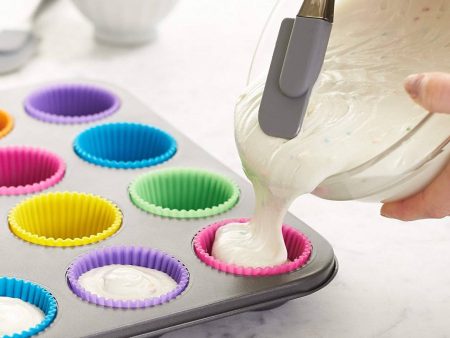 12 Reusable Silicone Baking Cups Cheap