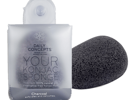 Daily Konjac Sponge - Charcoal Discount