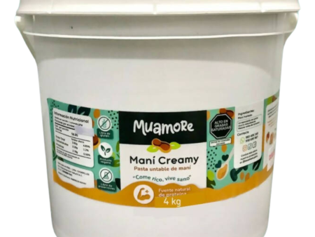 Mantequilla de Mani Creamy  Muamore balde 4kg Sale