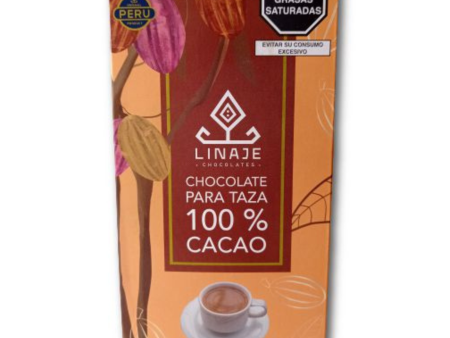 Tableta Chocolate para taza 100% Cacao Linaje 95g Online