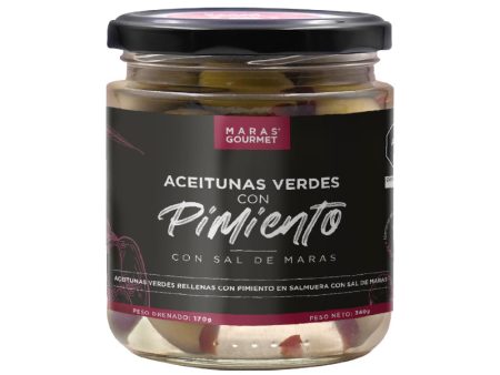 Aceituna Verde con Pimiento y sal de maras Maras Gourmet 340g Cheap