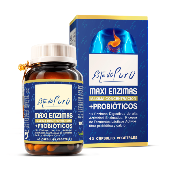 Capsulas vegetales  Maxienzimas + probiotico  Santaqura 40 capsulas Cheap