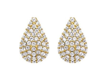 Teardrop Pave Studs Gold Cheap