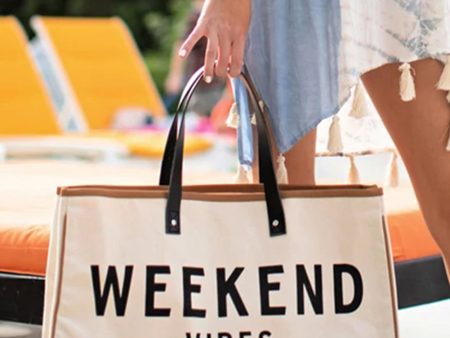 Alicia WEEKEND VIBES Canvas Tote For Discount