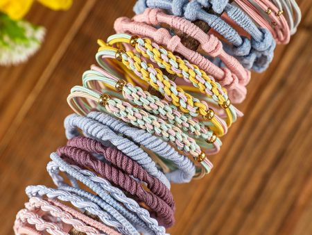 10pcs Pink Knotted Hair Ties Online Sale