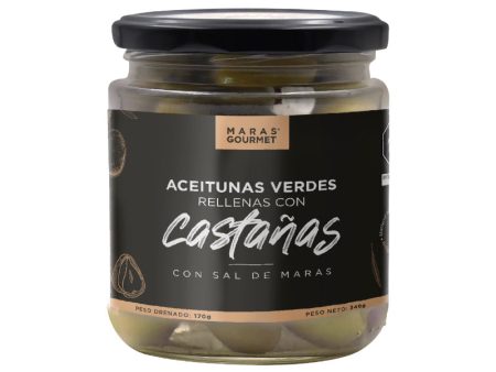 Aceituna Verde con castaña y sal de maras Maras Gourmet 340g Online now