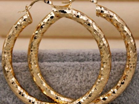 Diamond Cut Hoop Earrings For Cheap