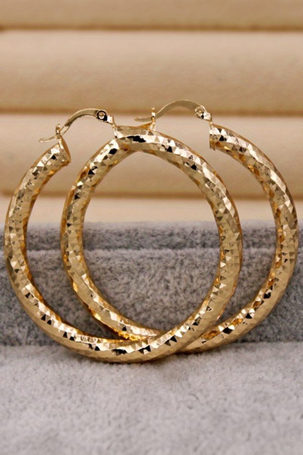 Diamond Cut Hoop Earrings For Cheap