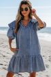 Emory Ruffled Collared Side Pockets Dress Online