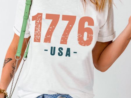 1776 USA Vintage Graphic Tee on Sale