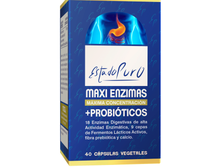 Capsulas vegetales  Maxienzimas + probiotico  Santaqura 40 capsulas Cheap