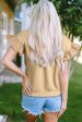 Camilla Two Tone Bow Ruffle Sleeve Top. Discount