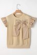 Camilla Two Tone Bow Ruffle Sleeve Top. Discount