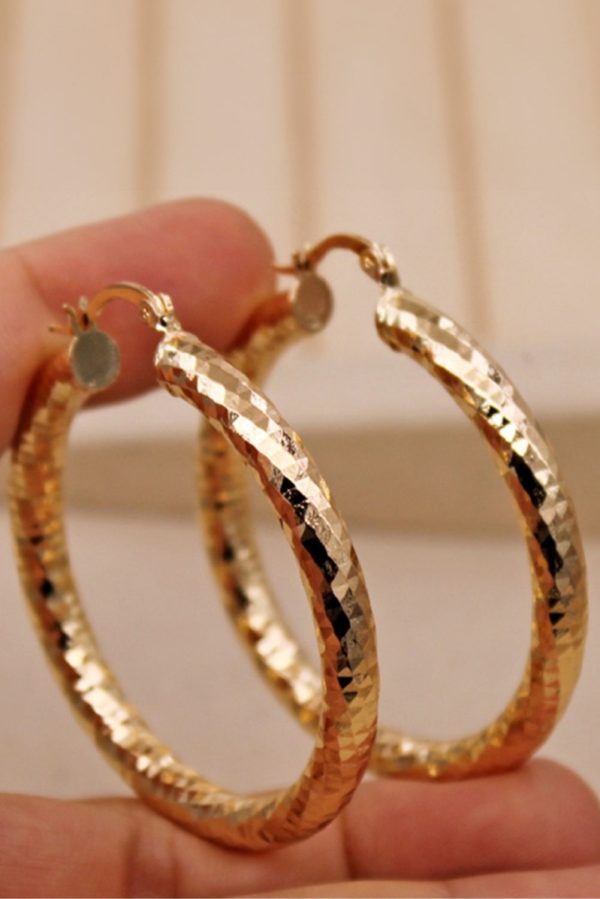 Diamond Cut Hoop Earrings For Cheap