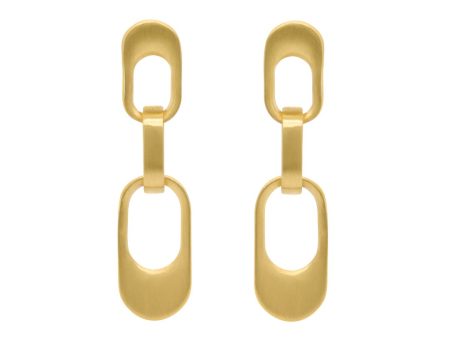 Manhattan Short Drop Earrings Gold Online Sale